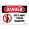 Signmission OSHA Danger Sign, Keep Away From Machine, 10in X 7in Rigid Plastic, 10" W, 7" H, Landscape OS-DS-P-710-L-1379 - alternate 1
